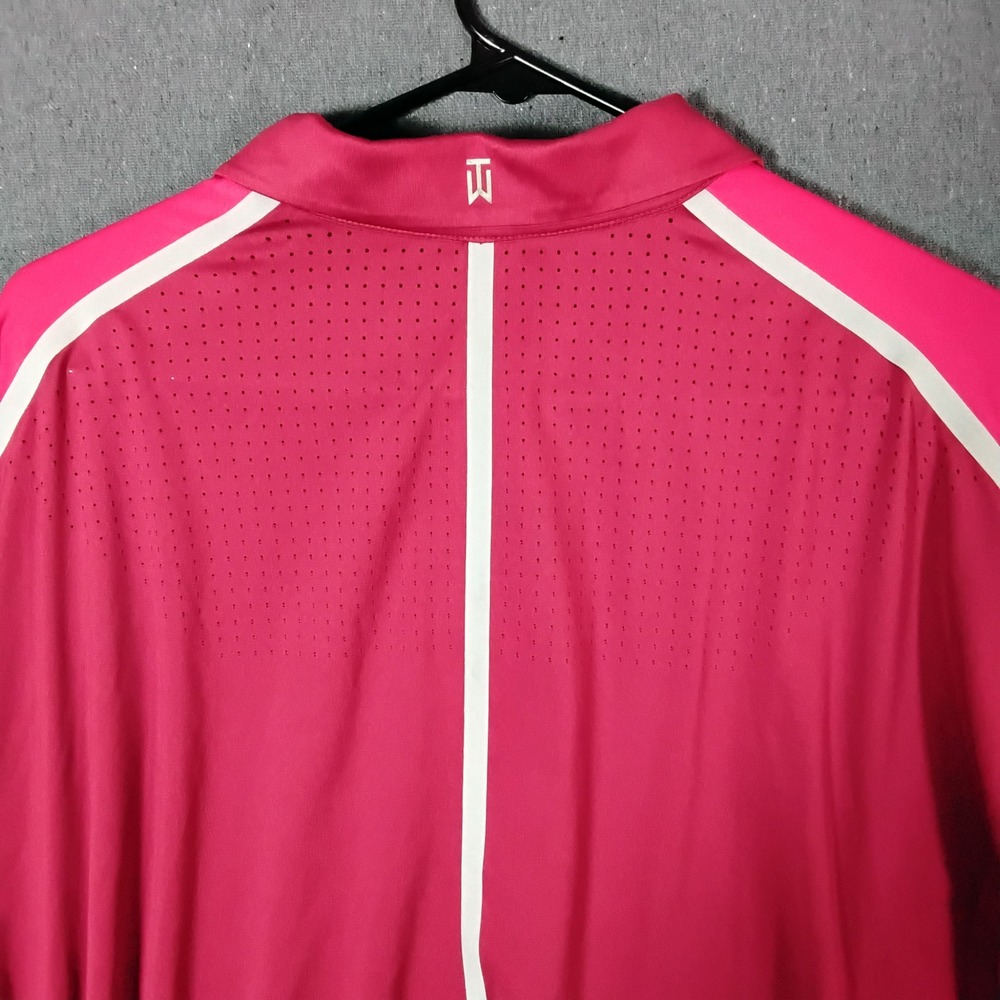 Nike Tiger Woods Collection Golf Polo Shirt Mens XXL RED Dri-Fit adv Performance - Picture 7 of 10